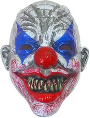 FAM Horror Clown Face Mask for Halloween-Scary Costume for Men & Women-Creepy Full Head Latex Mask- Perfect for Costume Parties, Haunted Houses, and Cosplay