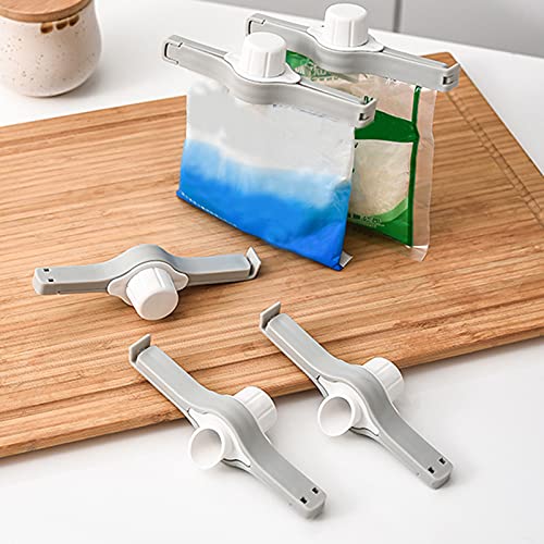 Cabilock 6pcs Bag Clips for Food Food Storage Sealing Clips with Pour Spouts Kitchen Chip Bag Clips Plastic Cap Sealer Clips Great for Food Storage and Organization