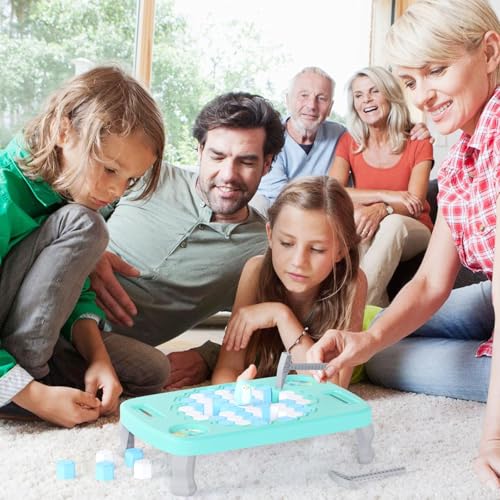 TERRIFI Penguin Ice Rescue Game, 63PCS Ice Breaker Board Game Toy, Save Penguin on Ice for Kids and Adults, Fun Family Game for Children Ages 4-8, Engaging Penguin Trap Activity