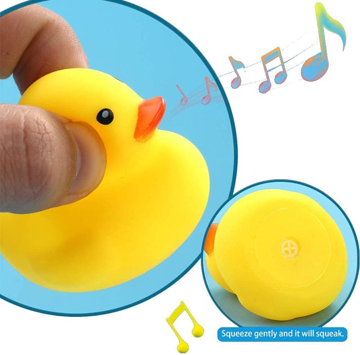 ELECDON Bath Duck Toys, 9 Pcs Mini Bath Duck Toys, Yellow Rubber Ducks Float Ducks Baby Shower Toy for Toddlers Boys Girls Over 3 Months (2.17 Inches)