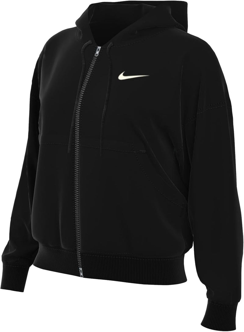 Women's W Nsw Phnx Flc Fz Os Hoodie Sweatshirt - BLACK/(SAIL)