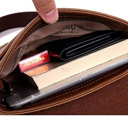 NALACAL JEEP Bag with Wallet for iPad and Personal Supplies - Dark Brown