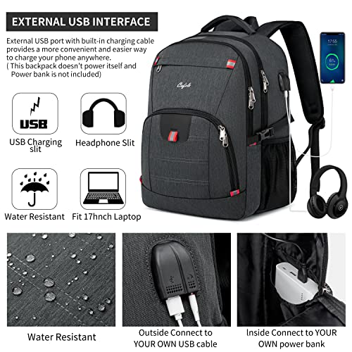 CAFELE Anti-Theft Laptop Backpack USB Travel Computer Backpack College Bookbag School Backpack
