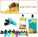 Chip Clips, 8 Pack Assorted Sizes Colors Food Bag Clips, Upgrade Wide Open Bag Clips for Food Storage with Air Tight Seal Grip (4 x L, 4 x S)
