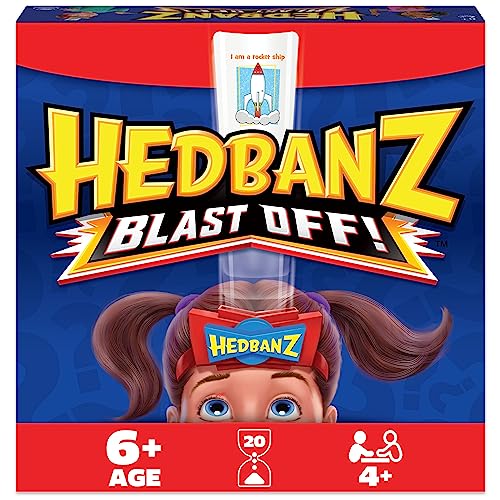 Spin Master Games Hedbanz Blast Off! Guessing with 25 Bonus Cards, for Kids and Families Ages 6 and up (Amazon Exclusive)