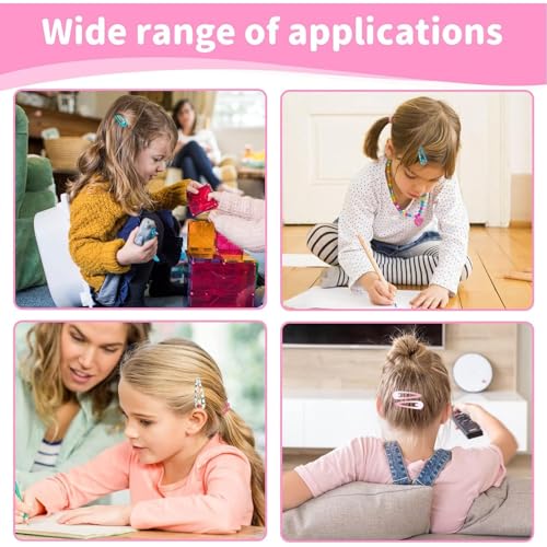 Snap Hair Clips, 100pcs Non-Slip Metal Barrettes Cute Toddlers Hair Clips Assorted Colors 2inch for Girls, Women