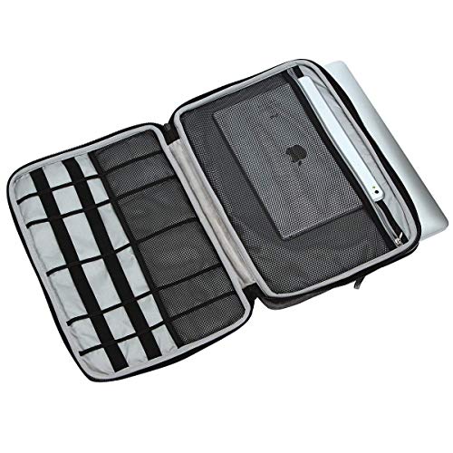 iCozzier Handle Laptop Briefcase Shoulder Bag Electronic Accessories Organizer Messenger Carrying Case Laptop Sleeve Protective Bag