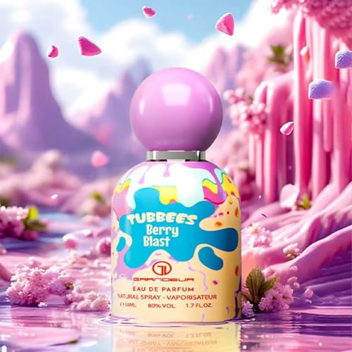 Grandeur Tubbees Perfume 50ML - BERRY BLAST | Unisex Kid-Friendly Gourmand-Inspired Fragrance