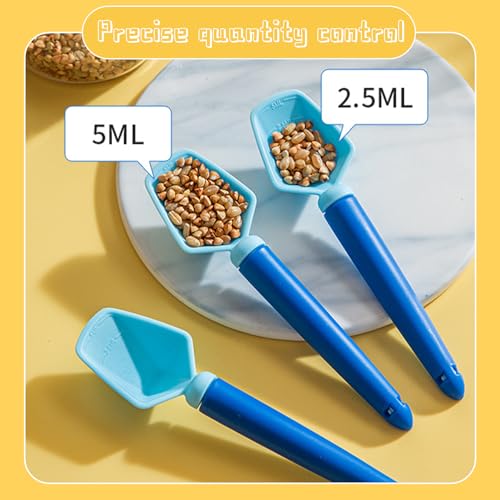 Wasise Food Clips Bag Sealing Clip - 16 Pcs 4 Colours Bag Clips for Food Storage, Multi-function Magnetic Storage Box Refrigerator Magnet, Measuring Quantitative Spoon Snack Kitchen Sealing Clip