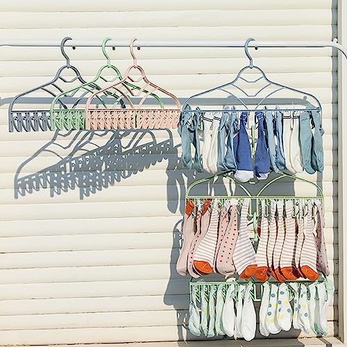 Tycom Plastic Laundry Dryer Hanger Clips, Perfect for Socks, Underwear, Modern Nappies, Baby and Small Clothes, Durable Sturdy Grip Slip Resistant Drying Clothesline pegs - Grey
