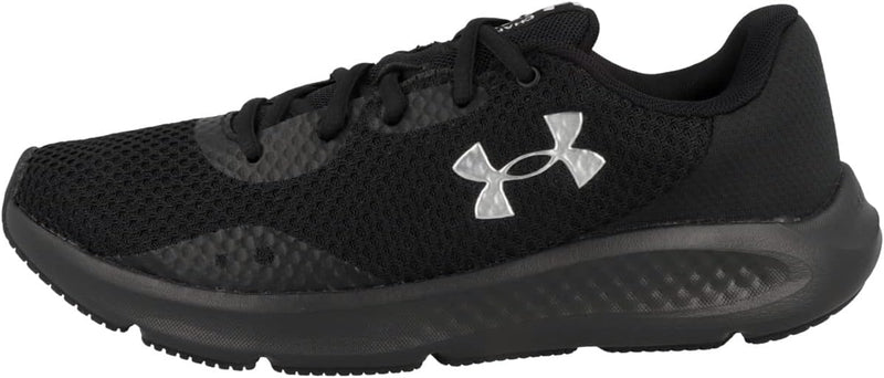 Ua W Charged Pursuit 3 Bl womens Running Shoe - Black / Black / Metallic Silver