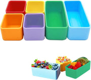 Silicone bento box partition, lunch box partition, square/rectangular bento baking cup, reusable, used for school, picnic, travel (Multicolored-C) - Multicolored-C