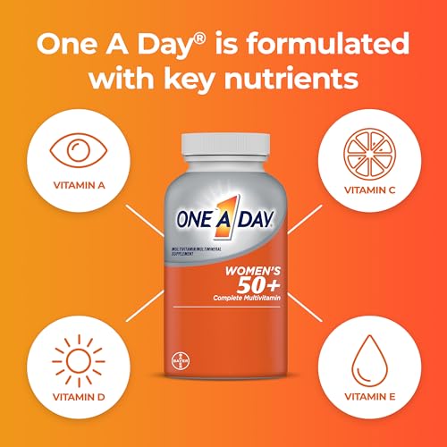 ONE A DAY Womenâ€™s 50+ Healthy Advantage Multivitamins, Supplement with Vitamins A, C, E, B1, B2, B6, B12, Vitamin D and Calcium, 200 Count