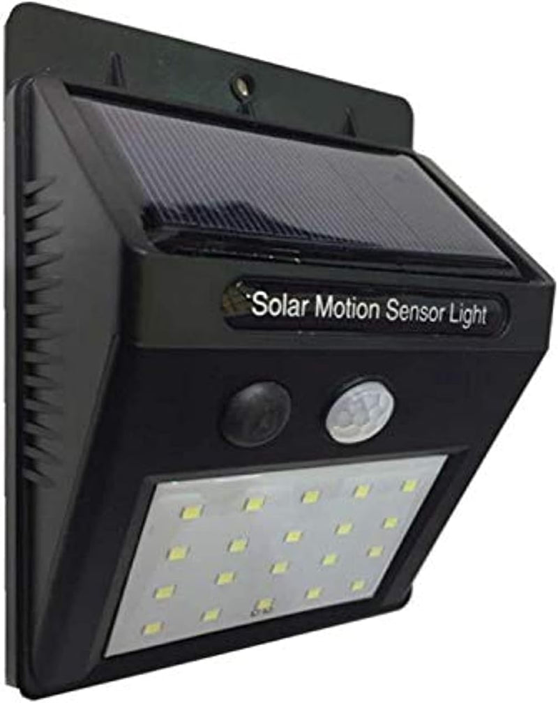 360 Light 20 LEDs Solar Motion Sensor Waterpoof Heatproof Outdoor Light, White, H10.2 x W15.8 D5.6 cm
