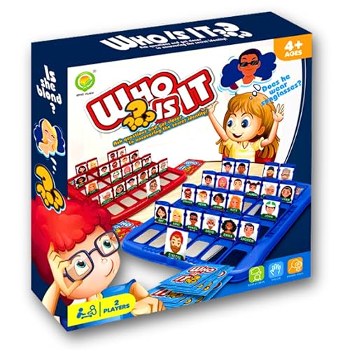 AYEBIA Guess Who? Classic Family Board Game - Fun Indoor Party Puzzle for Kids & Adults, 2 Players, Ages 4+, Traditional Who Is It? Desk Battle Game