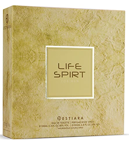 Estiara Life Spirt 2 Piece Gift Sets For Men - Eau De Toilette 100ML + 200ML Perfume Body Spray - perfume for men