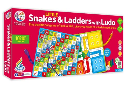 Ratna's Classic Strategy Game Little Snakes and ladders with Ludo 2 in 1 for Young Businessman