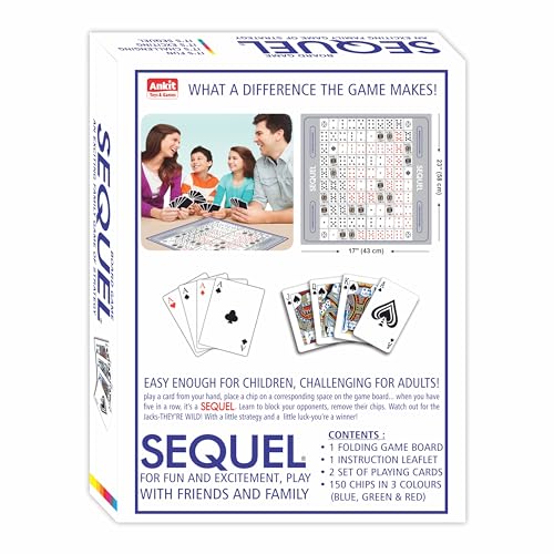 Ankit Toys & Games Sequel Junior Game Educational Fun Classic Board Game Engaging Interactive Learning Great for Family Game Nights and Social Play for Kids & Adults for Ages 6+ (Board Size 46*23 Cm)