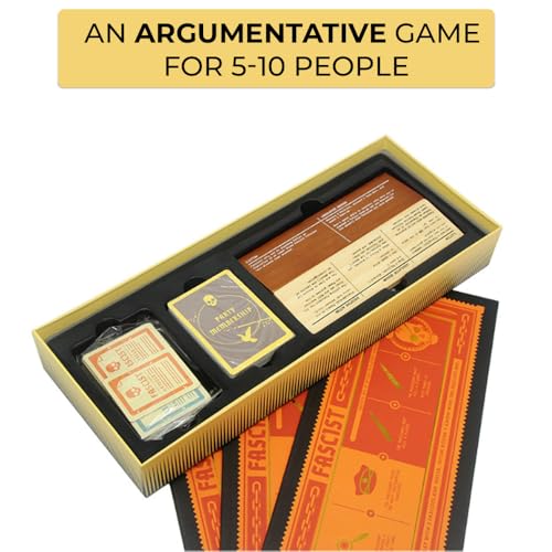 AMERTEER Secret Hitler Board Game, Strategy Card Game for Family Party - Looking Hidden Roles Game The World's Ever Seen for Friends Gathering, Group Fun, and Multiplayer Interactive Games