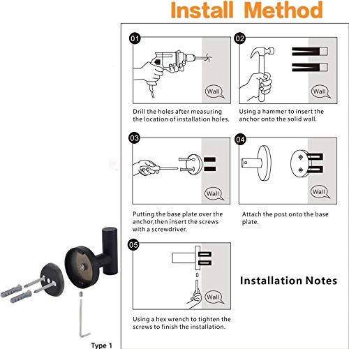 QNIIAED Bathroom Towel Hook, 2 Pack Back of Door Hooks Screw in Metal Stainless Steel Hanger for Coat,Robe,Clothes (Matte Black)