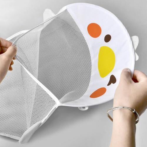 NALACAL Large Mesh Bath Toy Organizer, Quick Dry Bathtub Toy Storage for Baby Shower, Hanging Toy Holder with 2 Suction Cups, Waterproof and Mold-Resistant Bathroom Storage for Kids' Bath Toys