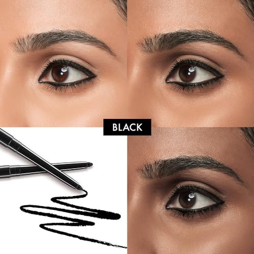 LAKMÉ Eyeconic Black Kajal, Matte Kohl Liner in a Twist Up Pencil - Waterproof, Smudge Proof & Long Lasting Eye Makeup, 0.35 g Twin Pack