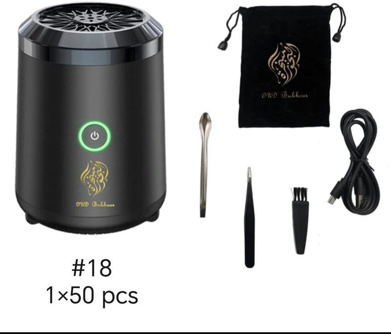 Arabic Incense Electric Oud Bukhoor Incense Burner Aroma Diffuser Car Bakhoor Burner, Muslim Oud Burner Rechargeable Car Bakhoor, Arab Bukhoor, Home, Guest House, Desert Camping, Travel and Great Gift