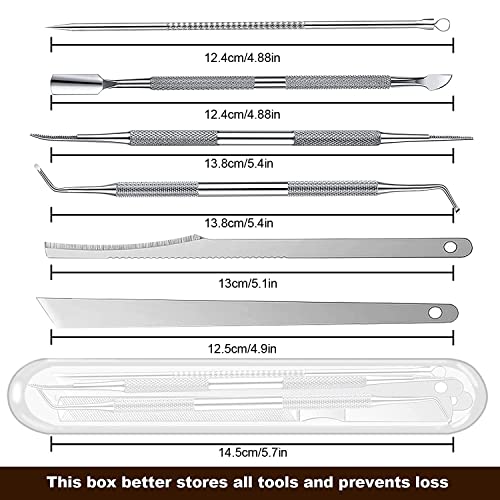 MAKINGTEC Ingrown Toenails Pedicure Tool Kit Nail Treatment Care Stainless Steel Ingrown Toenail Repair Tools Surgical Grade Ingrown Toe Nail File Pedicure Manicure Pain Relief Tools (7 Pieces)