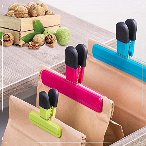 Beauenty 10PCS Seal Clips,Grocery Bag Snack Keeping Packages,Multiple Colors And Sizes,Large Chip Heavy Duty Food Clips For Kitchen Snacks Food Office Home Wardrobe Lifestyle Essentials(4 big 6 small)