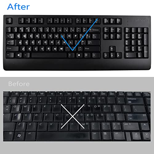 MUBUY-GOL 2 Pack Universal Arabic Keyboard Stickers, Black Background with White Lettering for Computer Laptop Notebook Desktop, Replacement Computer Keyboard Stickers (Arabic)