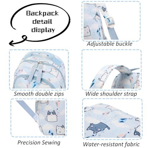 Mfikaryi Cute Cat Casual Daypack Teens Elementary School Backpack Students Bookbag for Girls Boys…