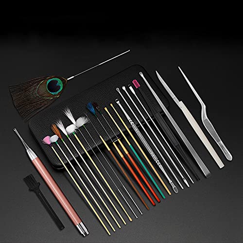 23PCS Earwax Removal Kit Ear Pick Set Earwax Remover Spoon Ear Care Tools for Ear Massage Adult Earpick Ear Picker with LED