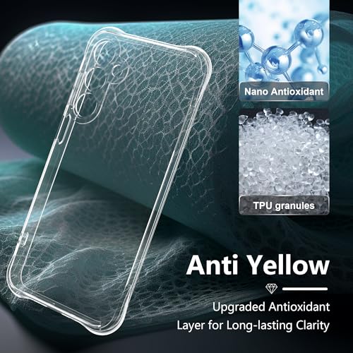 zZjoOoj Case for Samsung Galaxy M35 5G Case, Soft Protective Liquid Silicone Cover, Camera Protection, Clear Soft Silicone TPU Mobile Phone Cover Transparent