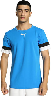 Men's Teamrise Jersey Shirt - Electric Blue Lemonade-puma Black-puma White