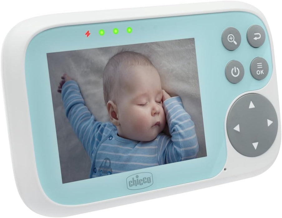 Chicco Baby Monitor Video Start with 3.2 Inch Colour Screen, 200 m Range, Infrared Night Vision, Smart Eco Mode Function, Rechargeable Battery