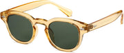 Unisex Vintage Retro Round Style Tinted Sunglasses For Men Women Fashion Circle Sun Glasses 46mm - C21 Crystal Yellow Frame/G15 Lens