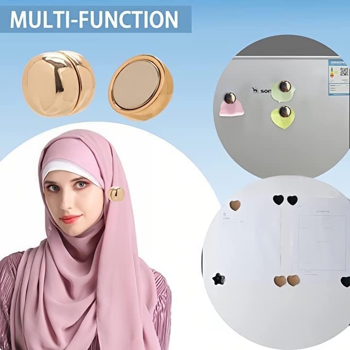 FLAFARY Hijab Magnetic Pins Strongest Commercial Strength Hijab Pins for Women Multi-Use Scarf and Hijab Magnets Pin-less Fabric Magnets