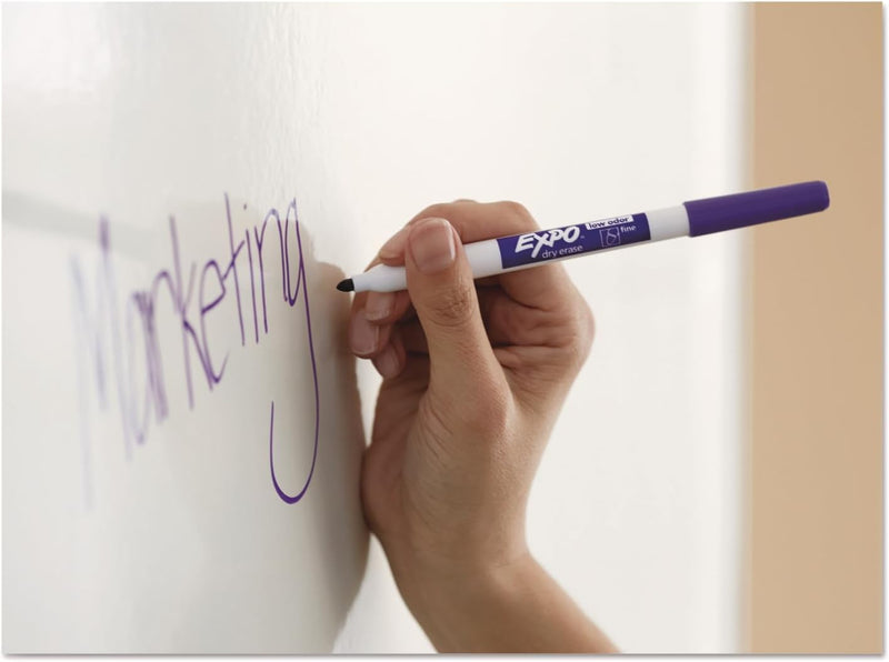 EXPO Fine Tip Dry Erase Markers, White Board Markers Dry Erase, Low Odor, Black, 36-Count