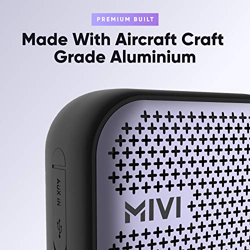 Mivi Roam 2 Bluetooth 5W Portable Speaker,24 Hours Playtime,Powerful Bass, Wireless Stereo Speaker with Studio Quality Sound,Waterproof, Bluetooth 5.0 and in-Built Mic with Voice Assistance-Black