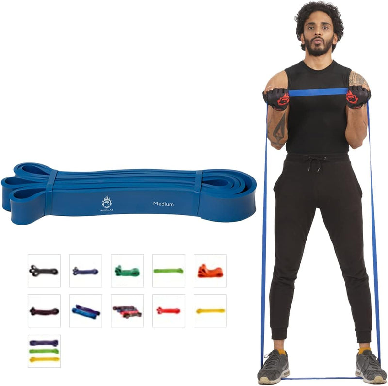 Burnlab Resistance Bands (Choose from 8 Different Sizes from 8Kg - 116Kg), Pull Up Assistance Bands for Exercise, Chin Ups, Powerlifting, Training, Gyms, Home Fitness - for Men and Women