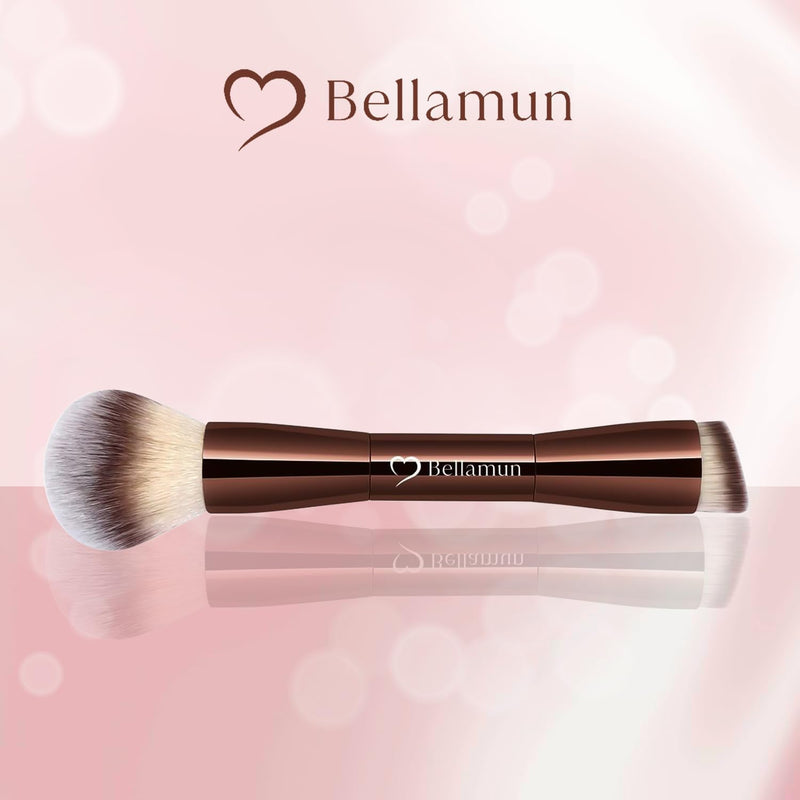 Bellamun Professional Makeup Brushes | Vegan & Cruelty-Free | High-Performance Tools for Foundation, Blush, Bronzer, Contour, Concealer & Powder Application (Dual Tip Pro Makeup Brush)