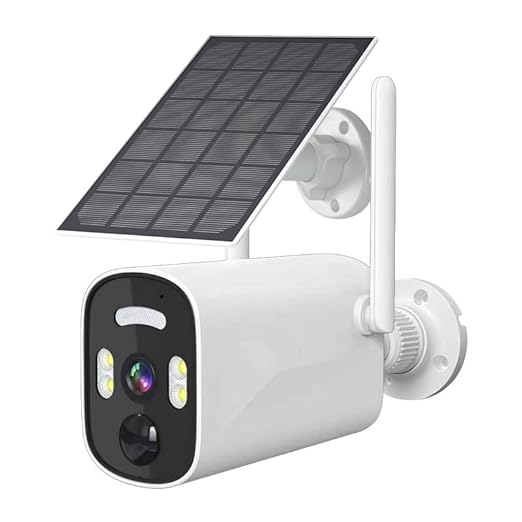 Skade 4MP Solar Security Camera Wireless Outdoor, Rechargeable Battery Powered Camera, 2.4Ghz WiFi Camera for Home Security, Motion Detection, 2-Way Talk, Color Night Vision, Cloud/SD, IP65 Waterproof