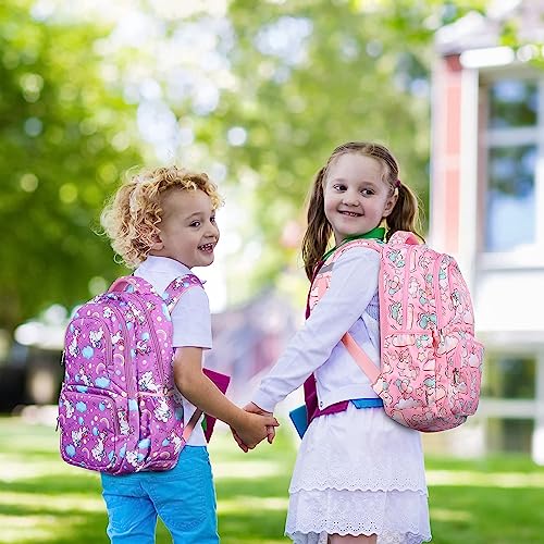 School bags for Girls and Boys with Lunch Bag Pencil Case, 3pcs Kids School Bag Set, Backpack for Kindergarten Elementary