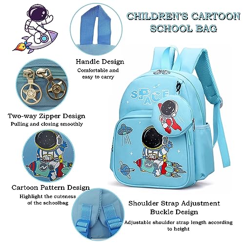 Toddler Backpack Cute Cartoon Schoolbag Lightweight Bookbags Daypack School Backpack with Adujustable Strap Small Preschool School Bag with Coin Pocket for Girls Boys