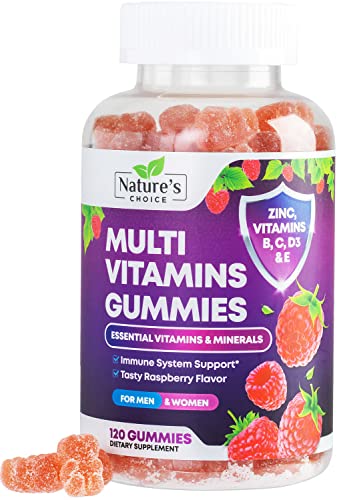 Multivitamin Gummies for Adults Immune Support Supplement - Natural Complete Daily Multivitamin Gummy Vitamins - Vegetarian Multi Vitamin A, C, E, B6, B12 for Men & Women - 120 Gummy Multivitamins