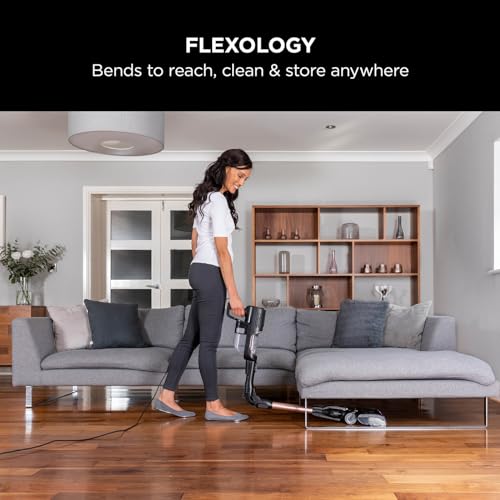 Shark Corded Stick Vacuum Cleaner with Anti Hair Wrap and DuoClean Floorhead, Flexible Pet Vacuum with Anti-Allergen Complete Seal, 3 Attachments, 10m Cord, Rose Gold HZ500UKT