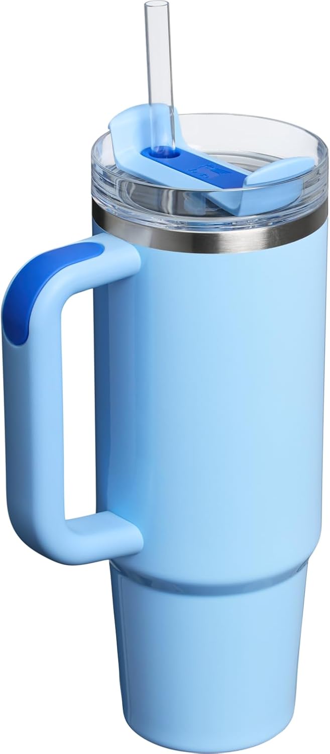 STANLEY Quencher H2.0 Tumbler with Handle and Straw 20 oz | Flowstate 3-Position Lid | Cup Holder Compatible for Travel | Insulated Stainless Steel Cup | BPA-Free | Rose Quartz 2.0