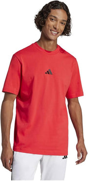 Men's Essentials Small Logo Single Jersey Tee T-Shirt - Red