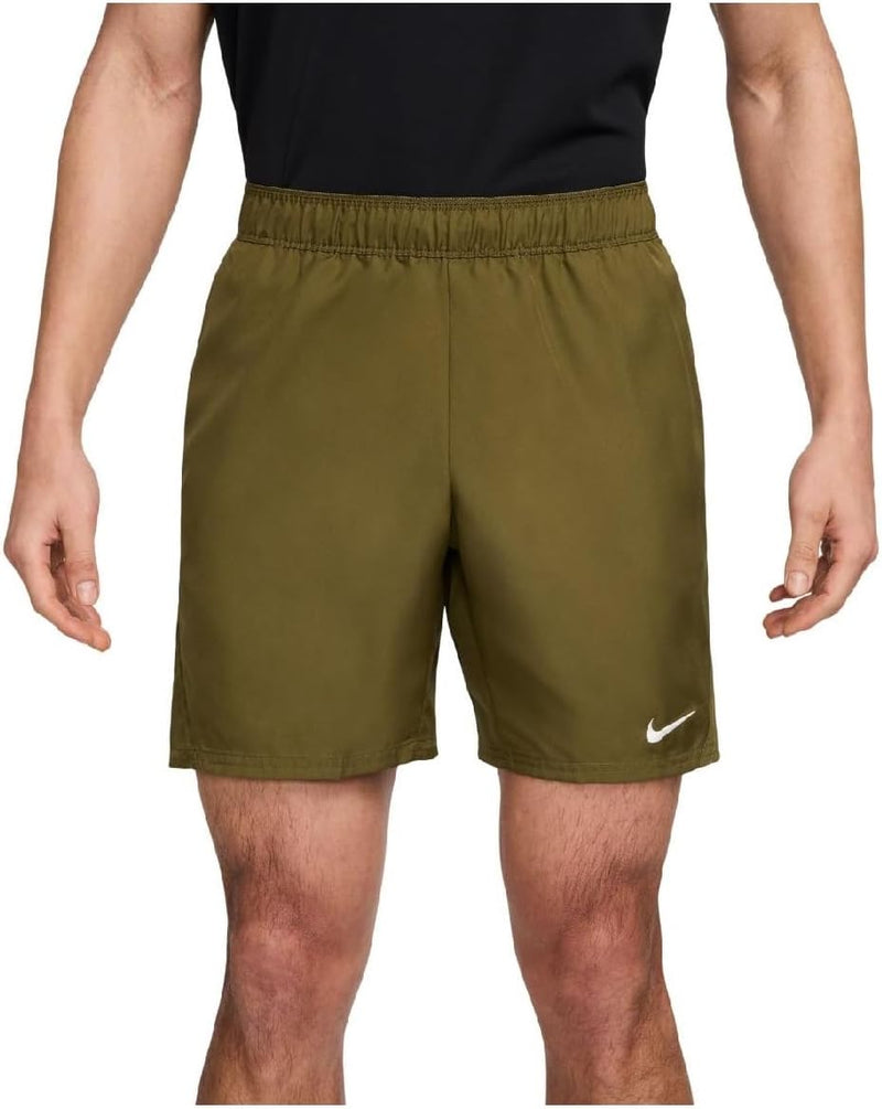 mens Court Dri-FIT Victory 7" Shorts (pack of 1) - OLIVE FLAK/(WHITE)