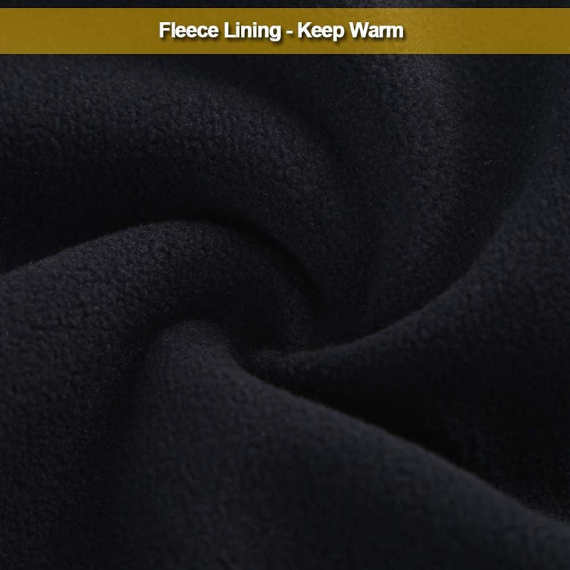 Cold Weather Balaclava Ski Mask, Water Resistant and Windproof Fleece Thermal Face Mask, Hunting Cycling Motorcycle Neck Warmer Hood Winter Gear for Men Women, Black - Water Resistant, One size